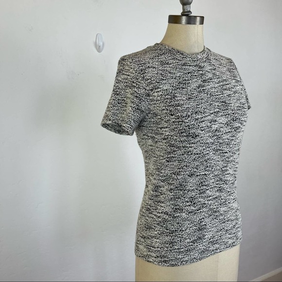 Free People Grey Tweed Boucle High Neck Crop Top - Picture 2 of 7